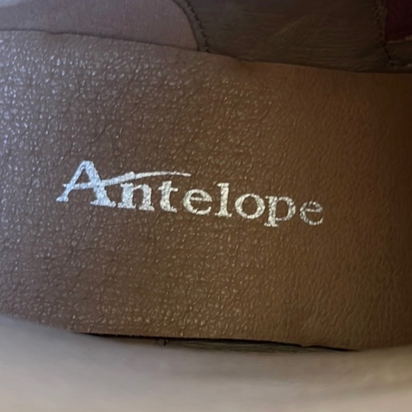 Like New Antelope Leather Metallic Ankle Boot - Picture 7 of 11